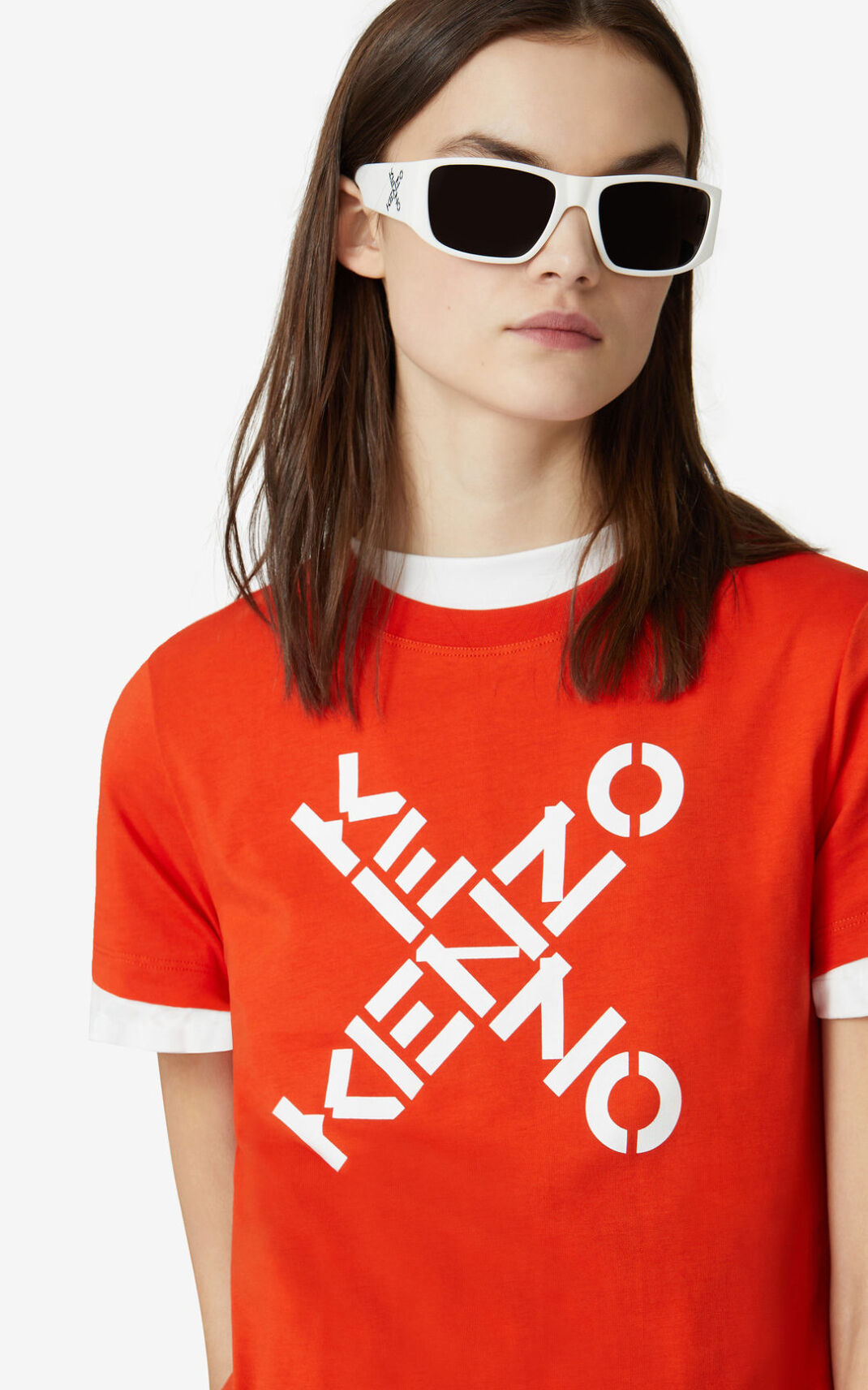 Camisetas Kenzo Sport Big X Mujer Naranjas Oscuro FJA390641